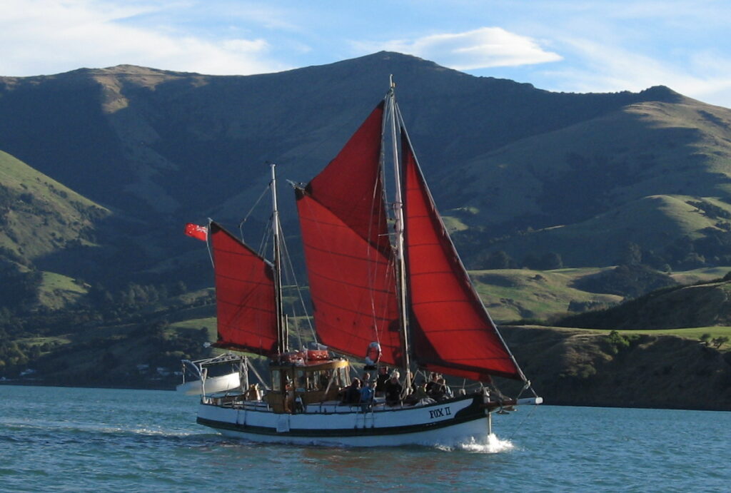 Fox II sailing in Akaroa Harbor