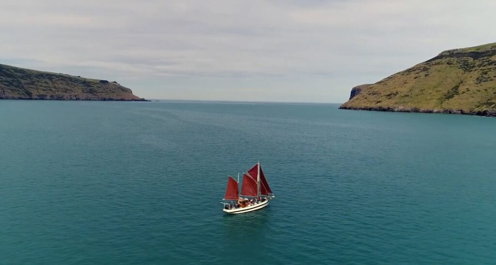 Fox II sailing into the ocean